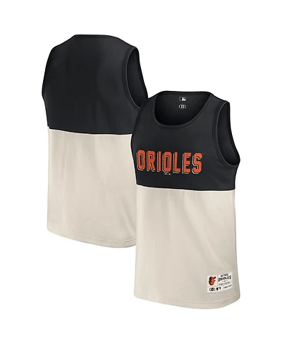 Darius Rucker Collection by Fanatics Men's Black/Cream Baltimore Orioles Color Block Tank Top