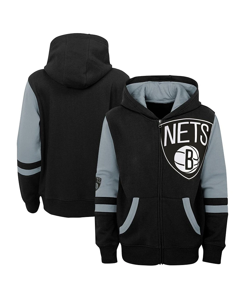 Outerstuff Preschool Black Brooklyn Nets Straight to the League Full-Zip Hoodie