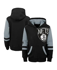 Outerstuff Preschool Black Brooklyn Nets Straight to the League Full-Zip Hoodie