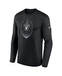Nike Men's Black Las Vegas Raiders Icon Legend Performance Long Sleeve T-Shirt