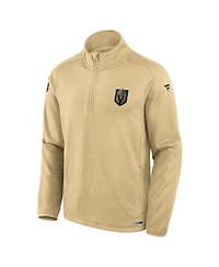 Fanatics Men's Gold Vegas Golden Knights Authentic Pro Rink Quarter-Zip Sweatshirt