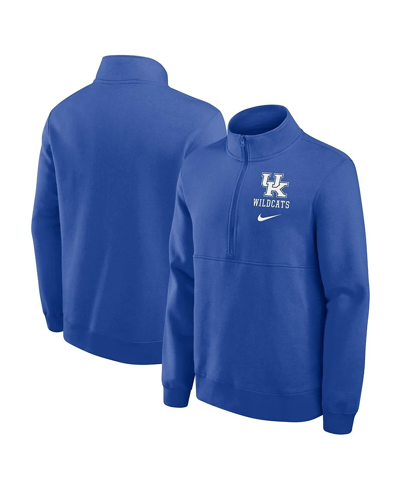 Nike Men's Royal Kentucky Wildcats Primetime Club Half-Zip Pullover Sweatshirt