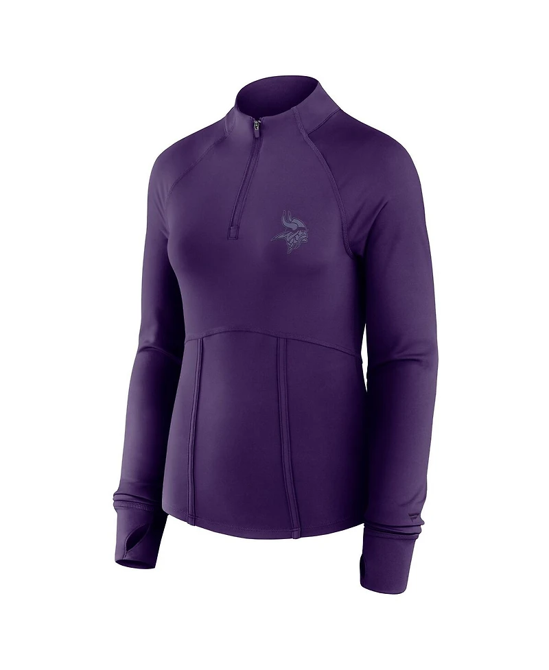 Fanatics Women's Purple Minnesota Vikings Elements Raglan Quarter-Zip Jacket