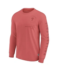 Fanatics Men's Red Philadelphia Phillies Elements Future Ground Tonal Info Long Sleeve T-Shirt