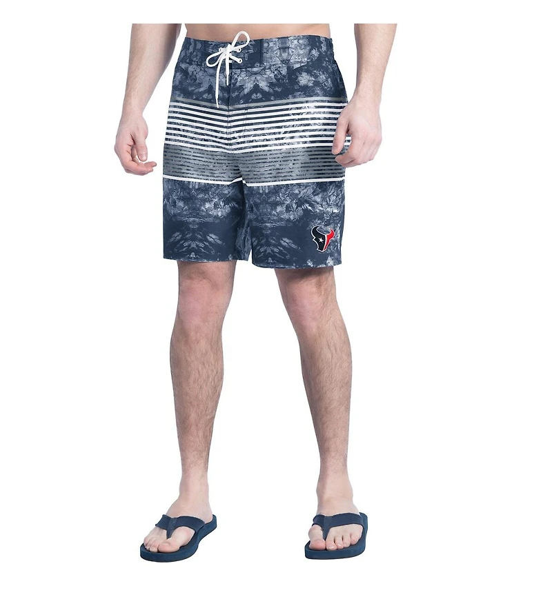 G-iii Sports by Carl Banks Men's Navy/Gray Houston Texans Horizon Volley Swim Shorts