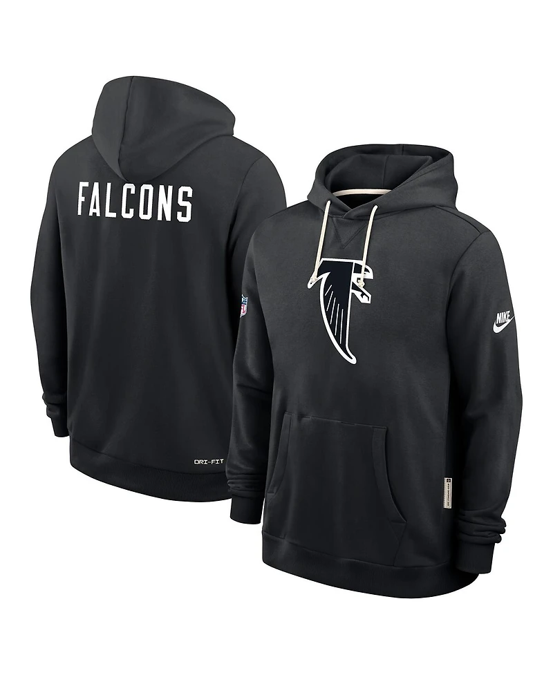 Nike Men's Black Atlanta Falcons Sideline Offensive Set Play Performance Pullover Hoodie