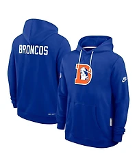 Nike Men's Royal Denver Broncos Sideline Offensive Set Play Performance Pullover Hoodie
