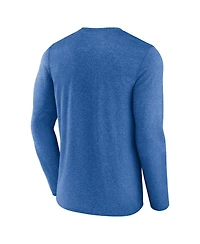 Fanatics Men's Heather Blue St. Louis Blues Sweep Iconic Synthetic Long Sleeve T-Shirt