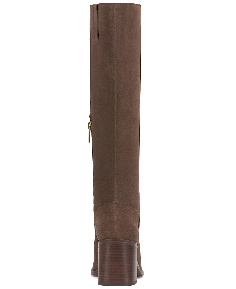 Vince Camuto Womens's Sangeti Block-Heel Wide-Calf Knee-High Boots