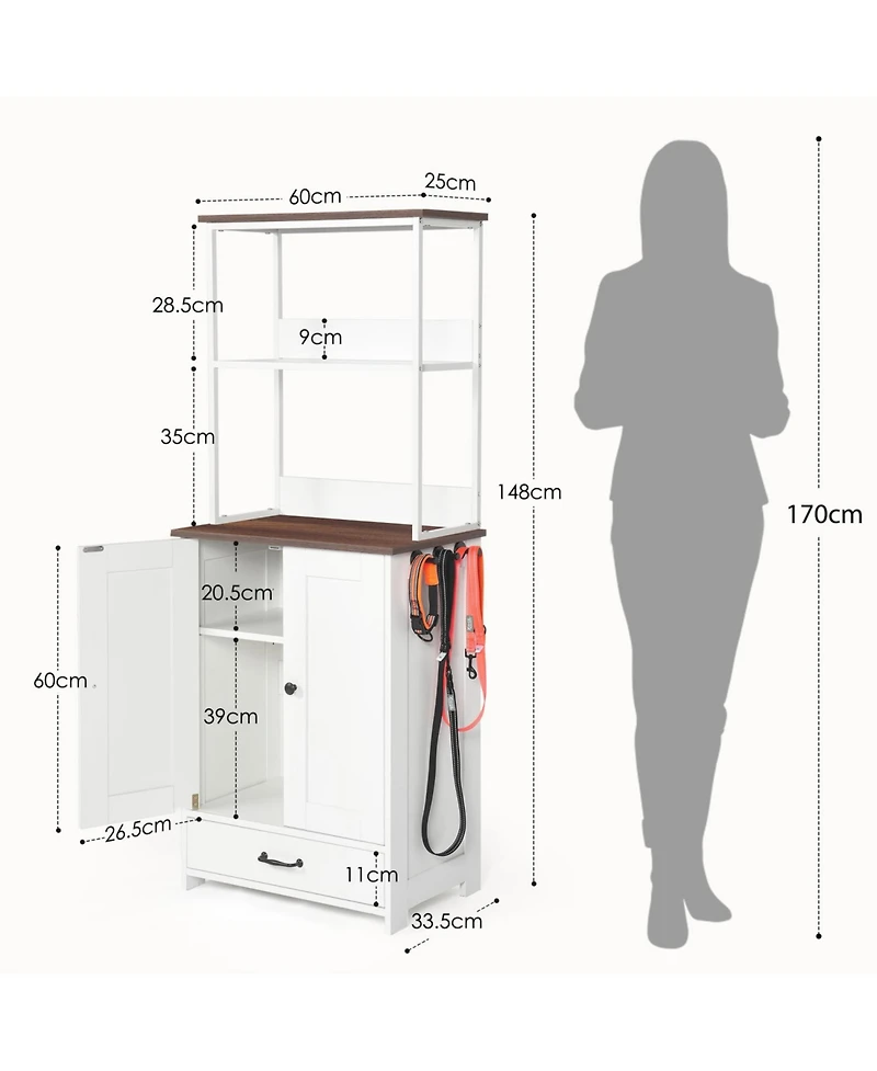 Streamdale Furniture Pet Feeding Station with Storage & Shelving