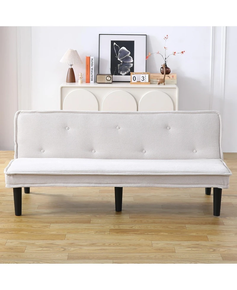 Streamdale Furniture 66" Corduroy Sofa Bed - Flexible Living Room/Apartment/Bedroom