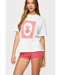 Edikted Women's Flower Vase Oversized T Shirt