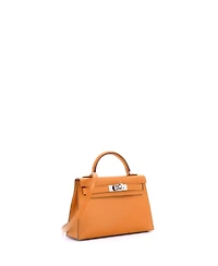 Pre-Owned Hermes Kelly 20 Handbag Verso Chevre Mysore with Palladium Hardware