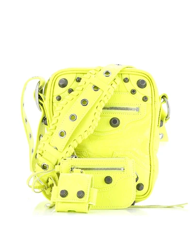 Pre-Owned Balenciaga Le Cagole Giant Studs Crossbody Bag Leather