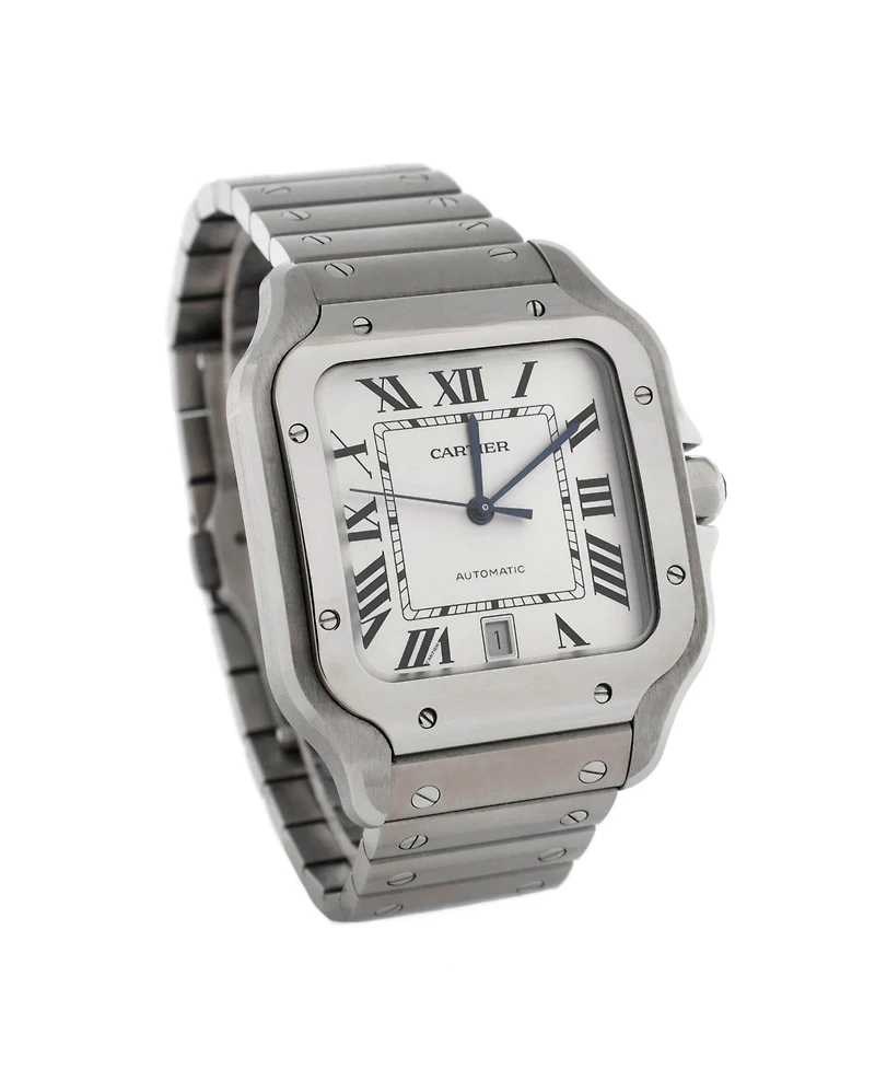 Pre-Owned Cartier Santos de Cartier Automatic Watch in Stainless Steel 40mm