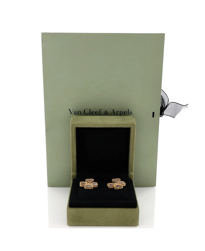Pre-Owned Van Cleef & Arpels Sweet Alhambra Effeuillage Heart Earrings