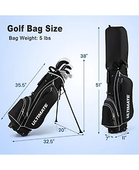 Mecale Men s Profile Complete Golf Club Package Set Includes 10 Pieces