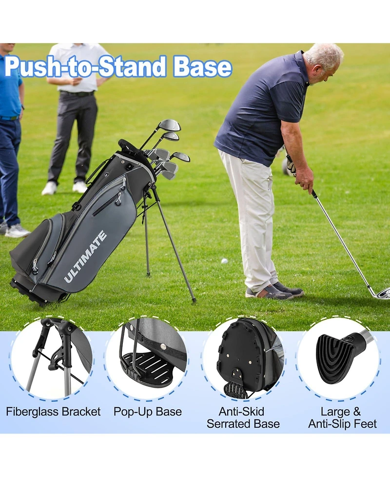 Mecale Men s Profile Complete Golf Club Package Set Includes 10 Pieces