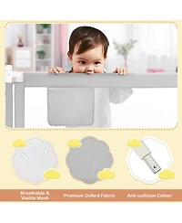 Slickblue Baby Bed Guardrail with Double Lock for Secure Toddler Sleep Support