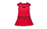 Florence Eiseman Big Girls Crepe Knit Dress With Velvet Trim