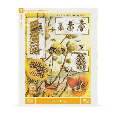 New York Puzzle Company Bees & Honey 1000 Piece Puzzle