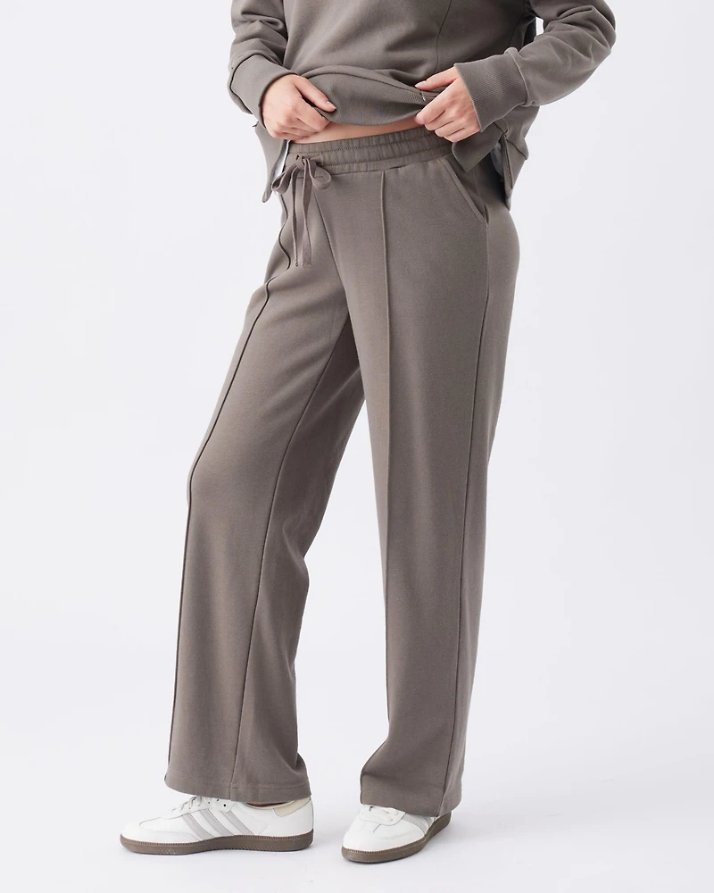 Ripe Maternity Soft Terry Wide Leg Jogger Earth Color