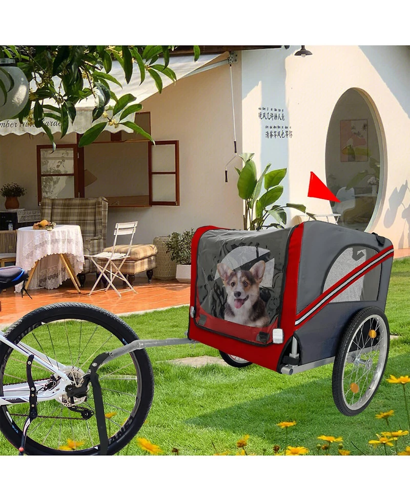 Streamdale Furniture Outdoor Heavy Duty Foldable Utility Pet Stroller Dog Carriers Bicycle Trailer