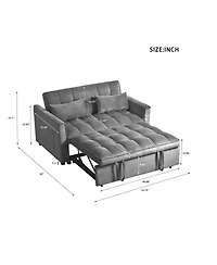 Streamdale Furniture Convertible Sleeper Sofa Bed - Dark Grey