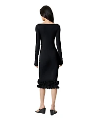 Nocturne Women's Jersey Maxi Dress with Ruffle Detail