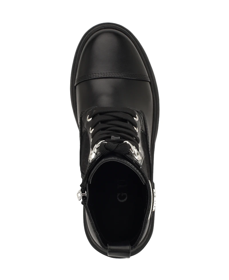 Guess Women's Yarini Platform Lug Combat Boots