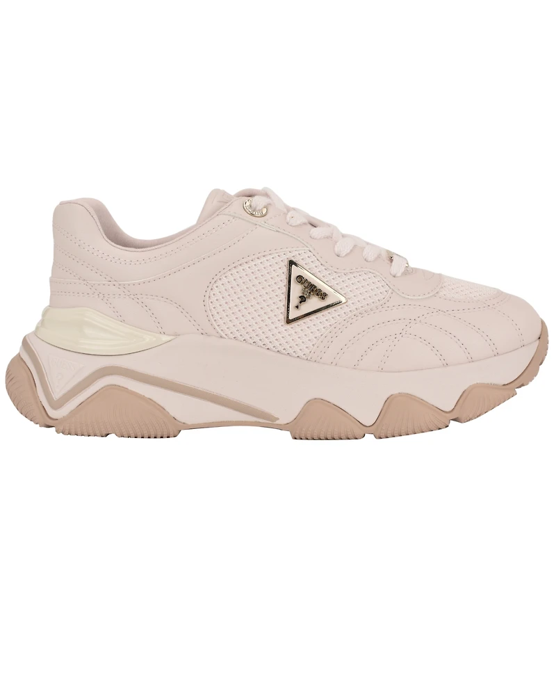 Guess Women's Moeann Triangle G Logo Chunky Lace-Up Sneakers