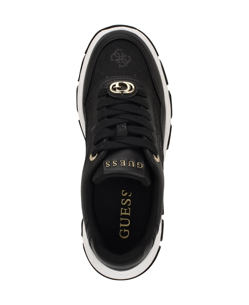 Guess Women's Berrett Quattro G Lace-Up Platform Hiker Sneakers
