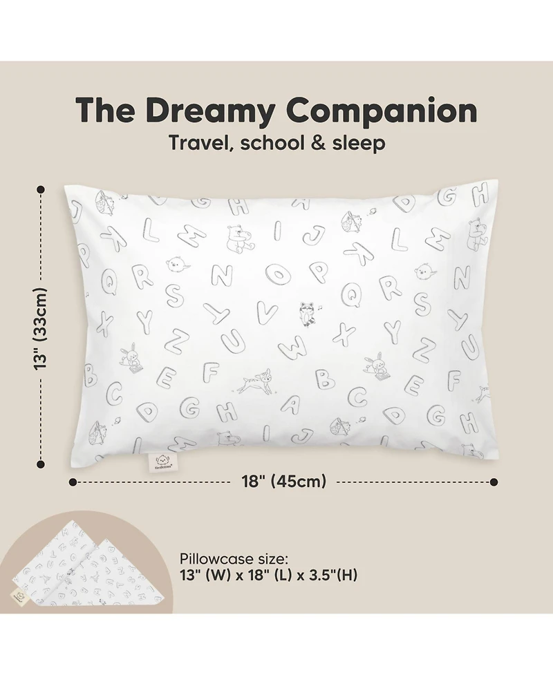 KeaBabies Toddler Pillow with Pillowcase, Small for Sleeping