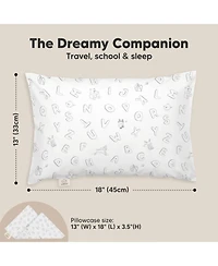 KeaBabies Toddler Pillow with Pillowcase, Small for Sleeping
