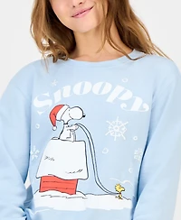 Love Tribe Juniors' Snoopy Holiday Graphic Cotton Sweatshirt
