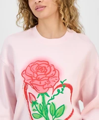 Rebellious One Juniors' Heart-Graphic Sweatshirt