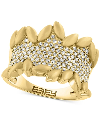 Effy Diamond Pave Vine-Inspired Wide Ring (1/2 ct. t.w.) in 14k Gold