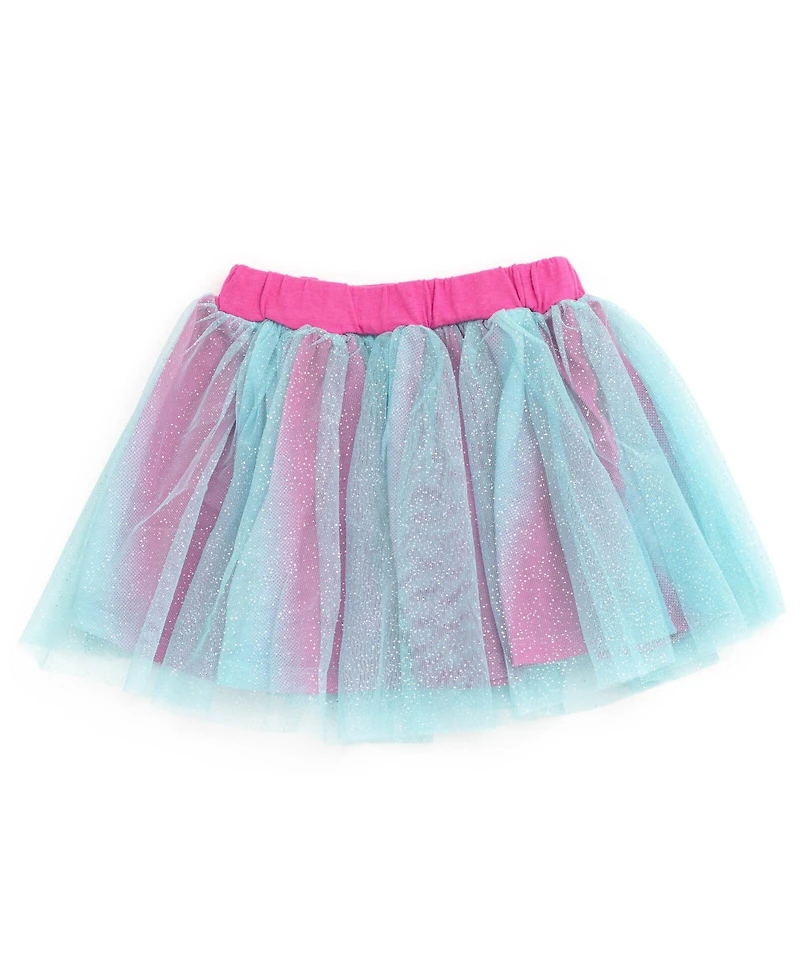 Sesame Street Baby Girls Elmo Abby Cadabby T-Shirt Tulle Skirt and Scrunchie 3 Piece Outfit Set to