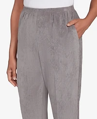 Alfred Dunner Petite Corduroy Medium Length Pants