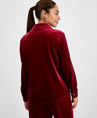 Ak Anne Klein Petite Velour Shirt