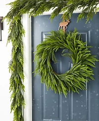 Glitzhome 6 ft Polyethylene Christmas Dripping Garlands, Set of 2