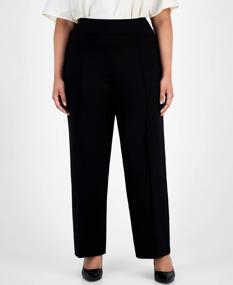 Jones New York Plus High-Rise Wide-Leg Pants
