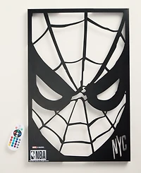 Macy's Marvel X Nba Mounted Color-Changing Led Light Laser-Cut Spider-Man Wall Sign, Macy's Exclusive