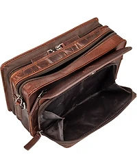 Mancini Men's Buffalo Zippered Organizer Pocket Bag
