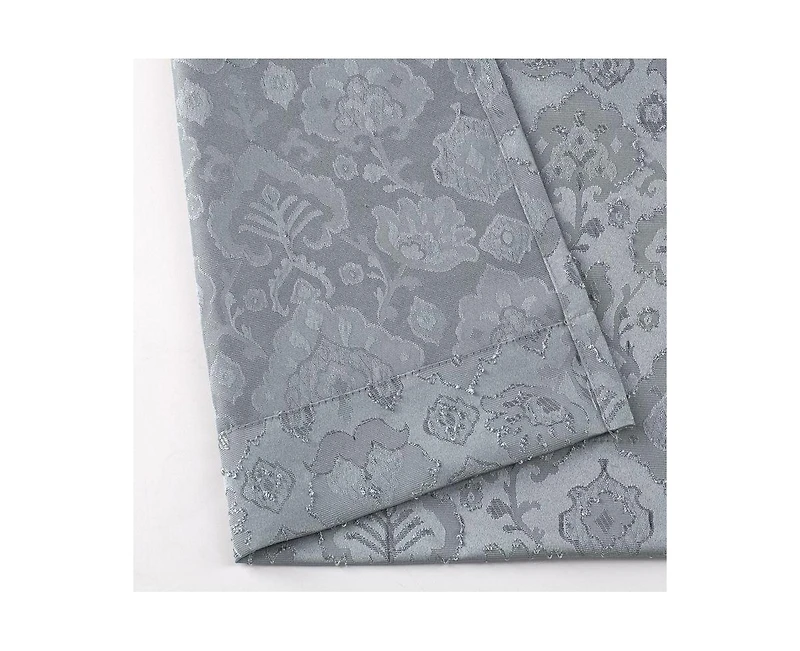 Kate Aurora Regency Collection Raised Jacquard Damask Grommet Top Curtains - 52 in. W x 84 L