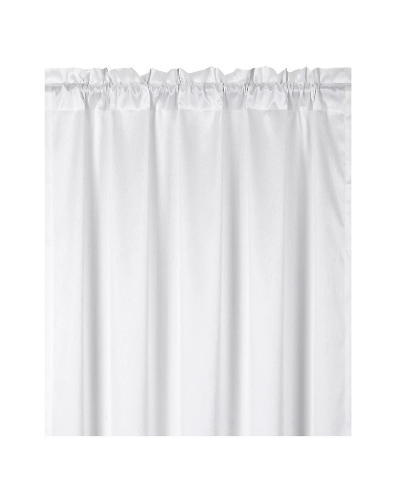 Kate Aurora Basic Faux Silk Rod Pocket Shimmery Sheer Single Window Curtain Panel - in. in