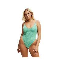 Cotton On Women's Open Back Strapy One Piece Brazilian