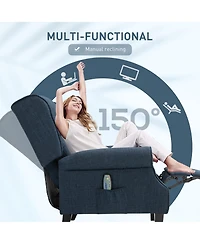 Homcom Massage Recliner Sofa with Heat Function, Remote Control,