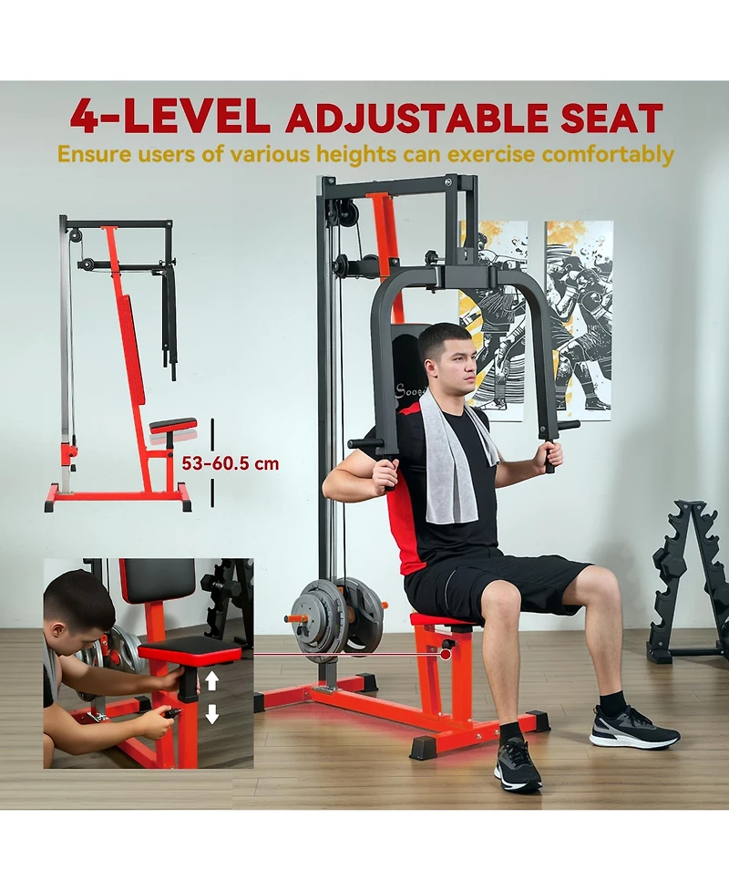 Soozier Chest Fly and Press Machine for Upper Body Training,
