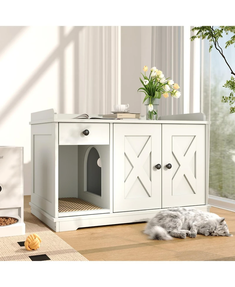 Streamdale Furniture Cat Litter Box Enclosure Furniture